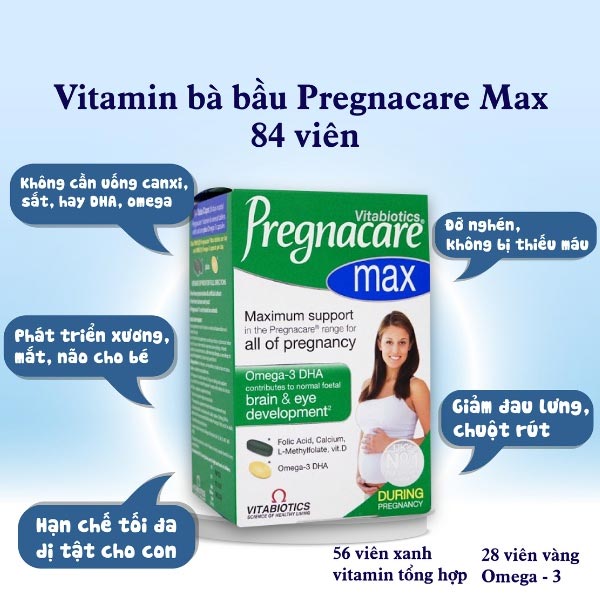Vitamin ba bau Pregnacare Max chinh hang