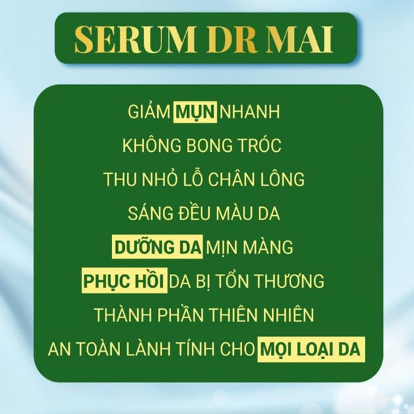 Cong dung Serum tri mun Dr.Mai