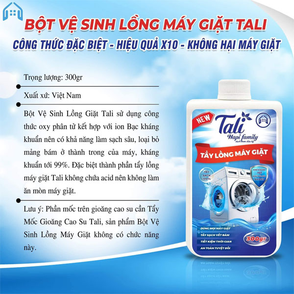 Ve sinh may giat Tali chat luong